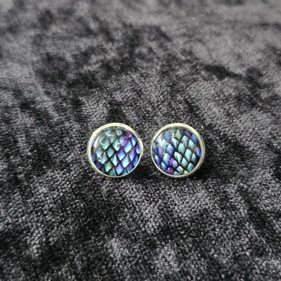 Earrings Studs - Dragon Scales