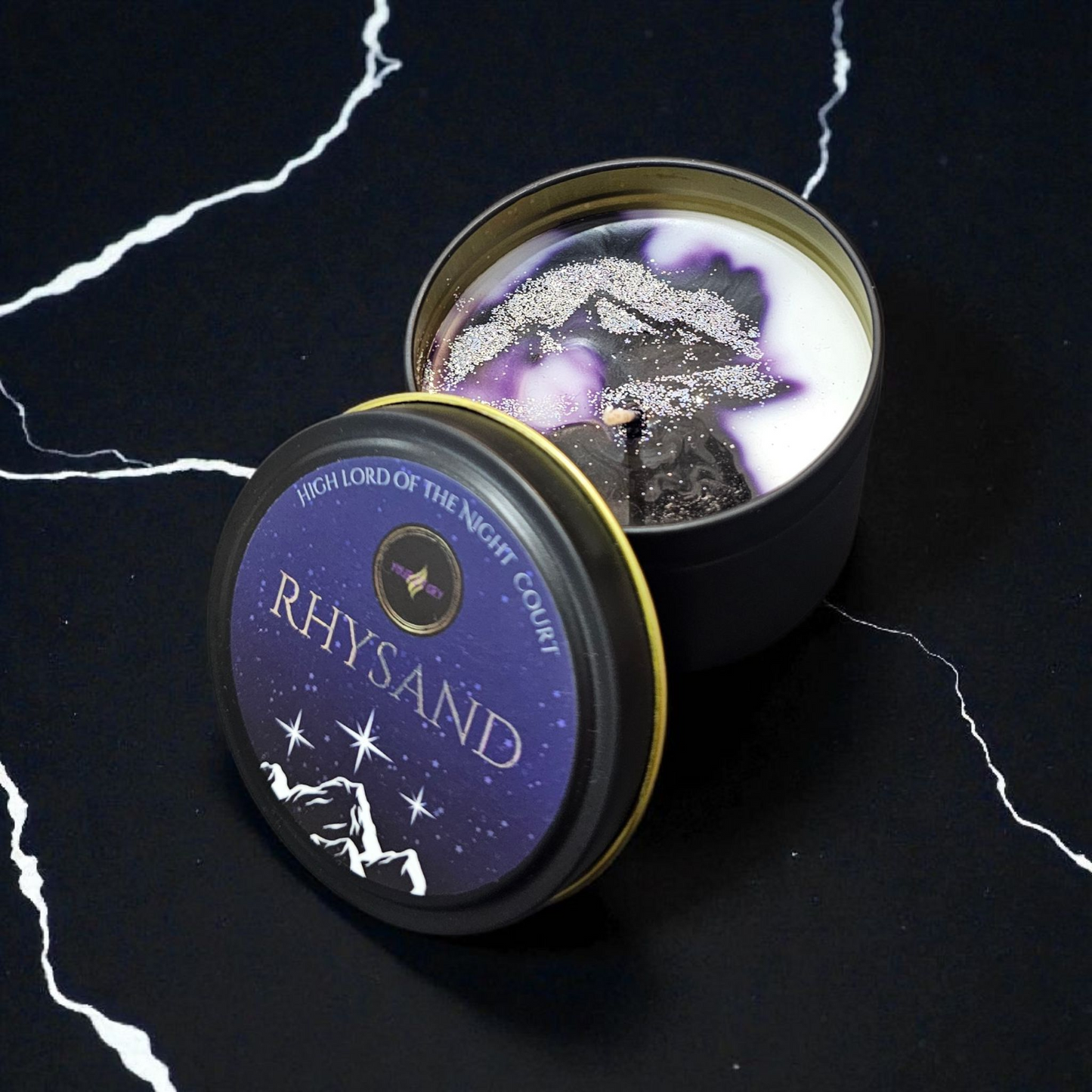 Rhysand Inspired Tin Candle