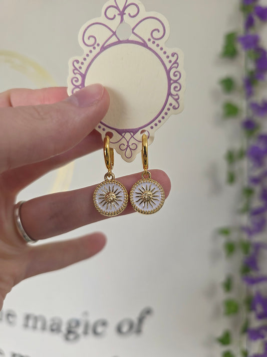 Gold Plated Sun Earrings