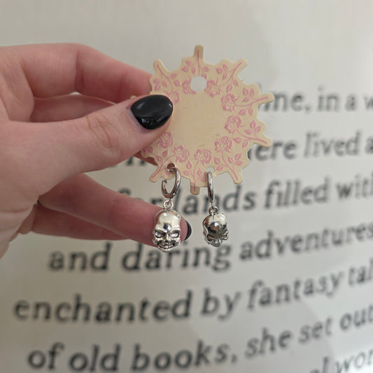 Silver Skull Earrings