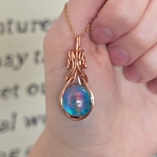 Aura Opal Doublet Copper Necklace