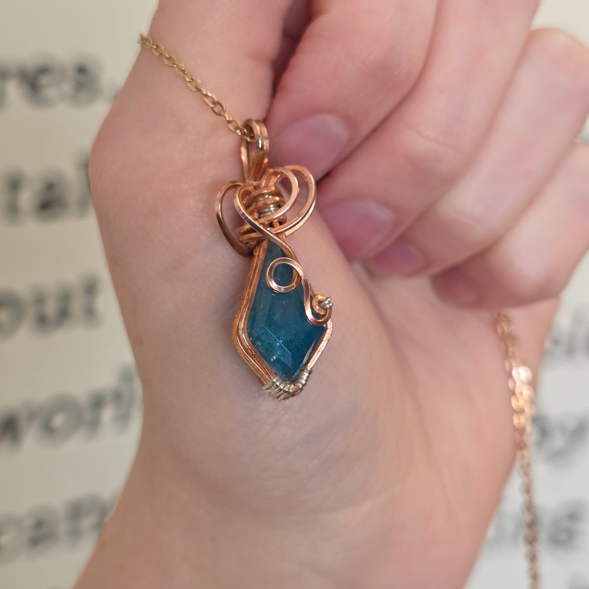 Blue Himalayan Quartz Copper Necklace