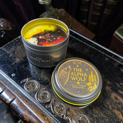The Alpha Wolf - Book Themed Tin Candle