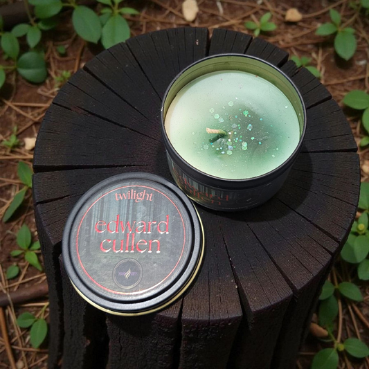 Edward Cullen Inspired Tin Candle