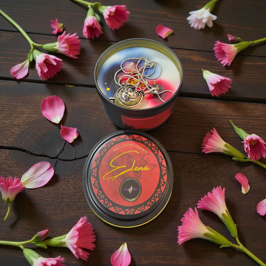 Elena Gilbert Inspired Tin Candle