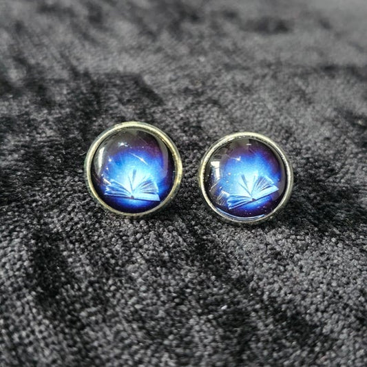 Earring Studs - Open Book