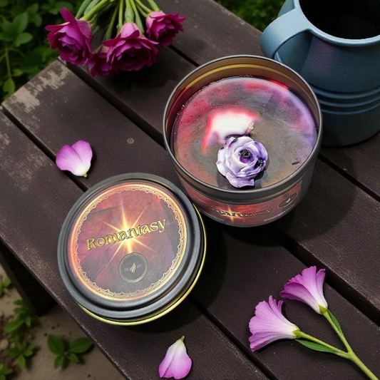 Romantasy Tin Candle