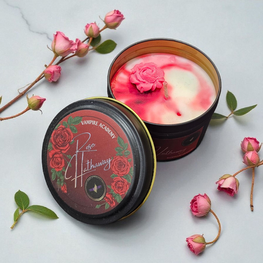 Rose Hathaway Inspired Tin Candle