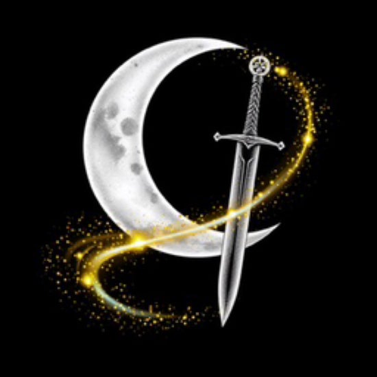 Plush Reading Blanket - Black Moon & Sword