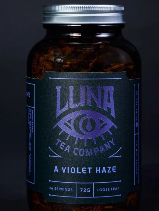 A Violet Haze Loose Leaf Tea Jar