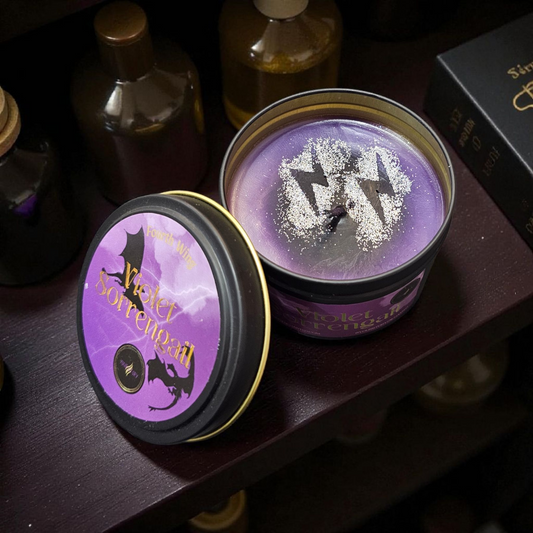 Violet Inspired Tin Candle