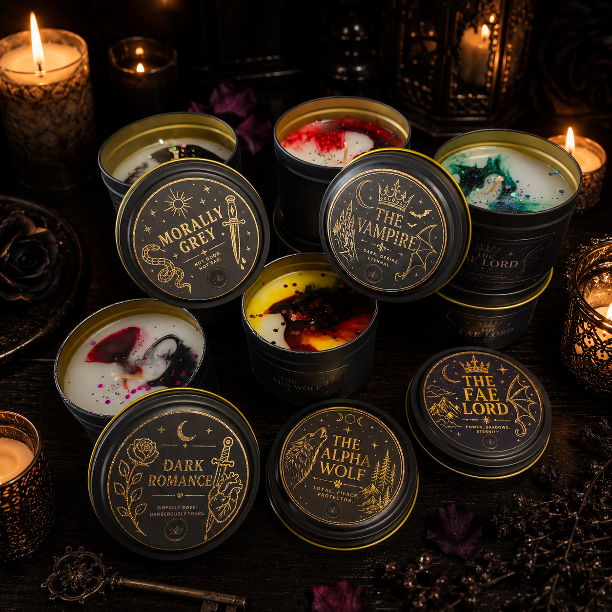 The Fae Lord - Book Themed Tin Candle
