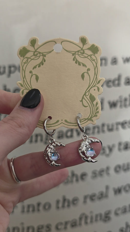 Silver Moon Earrings