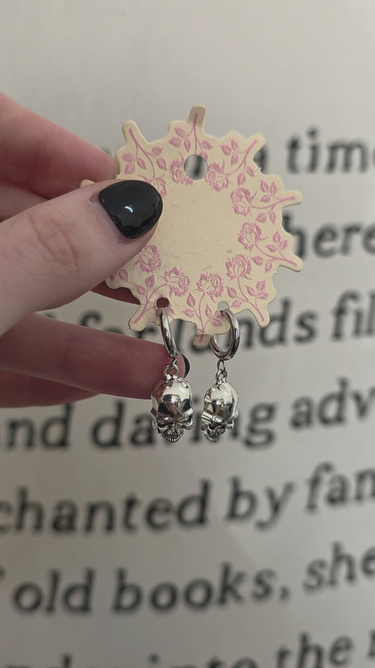 Silver Skull Earrings