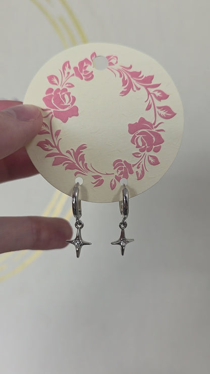 Sterling Silver Star Earrings