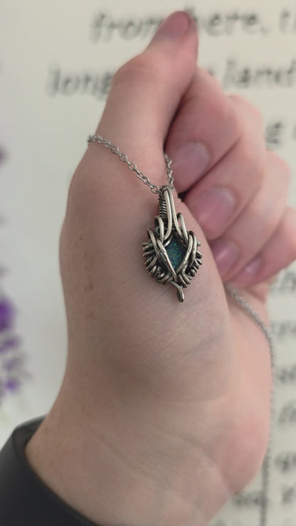 Australian Opal Sterling Silver Necklace