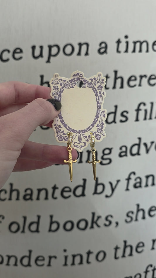 Gold Dagger Earrings