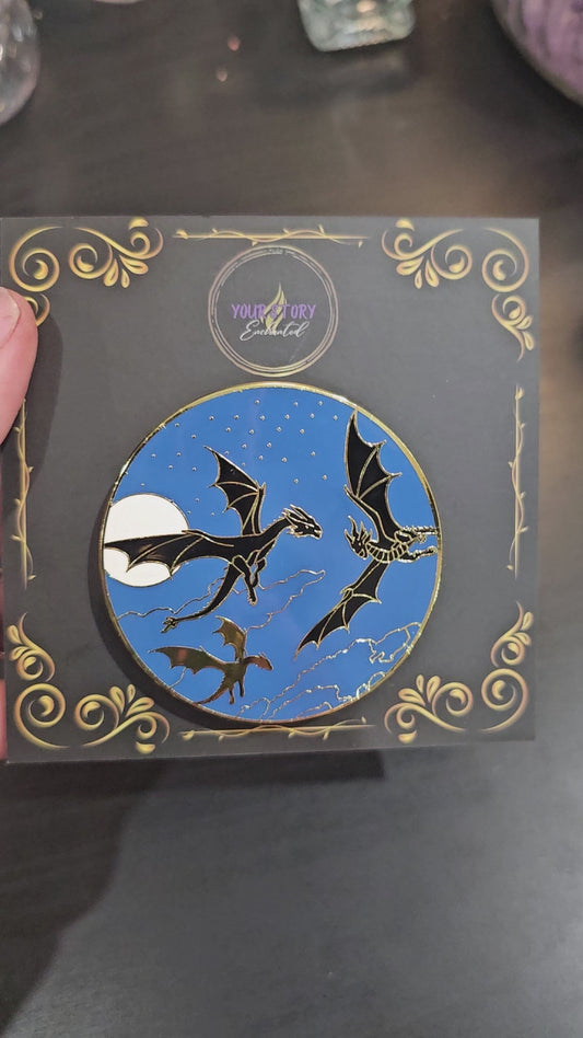 Phone/Kindle Grip Hard Enamel Luxe Dragons