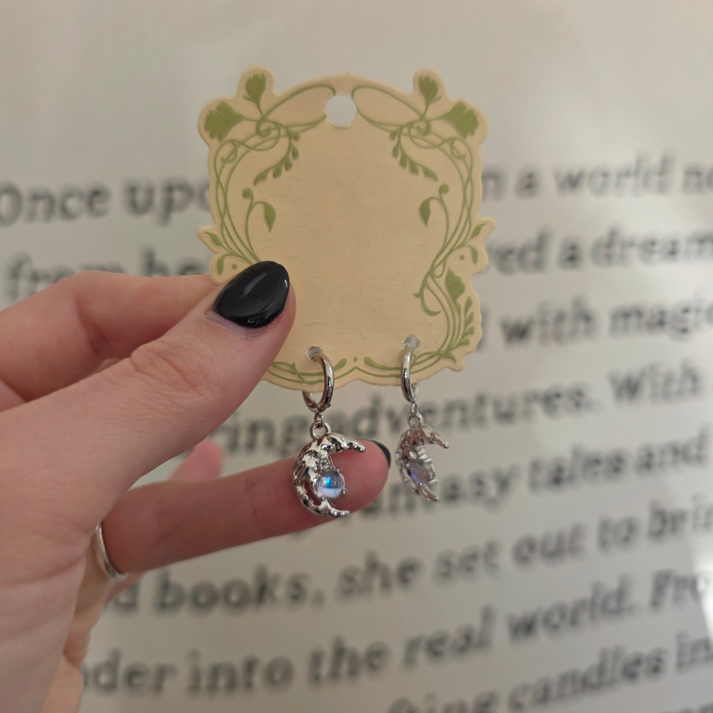 Silver Moon Earrings
