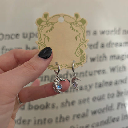 Silver Moon Earrings