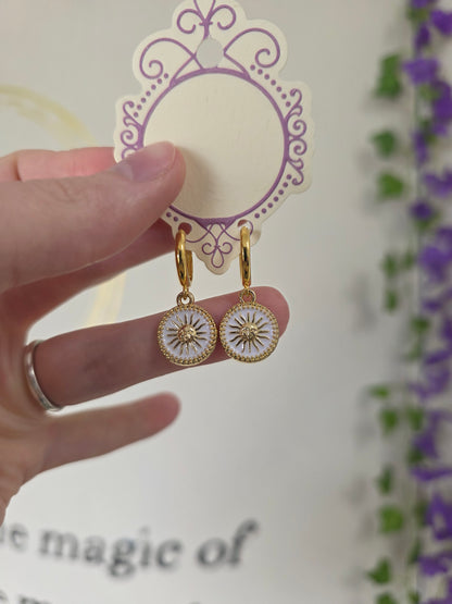 Gold Plated Sun Earrings