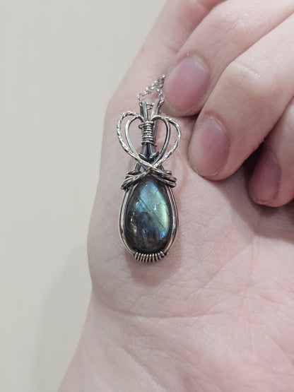 Labradorite Sterling Silver Necklace