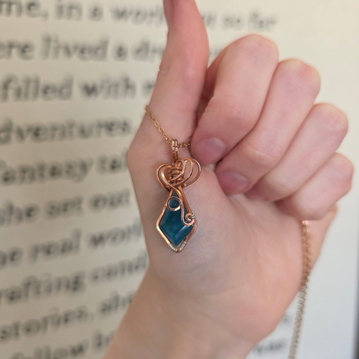 Blue Himalayan Quartz Copper Necklace