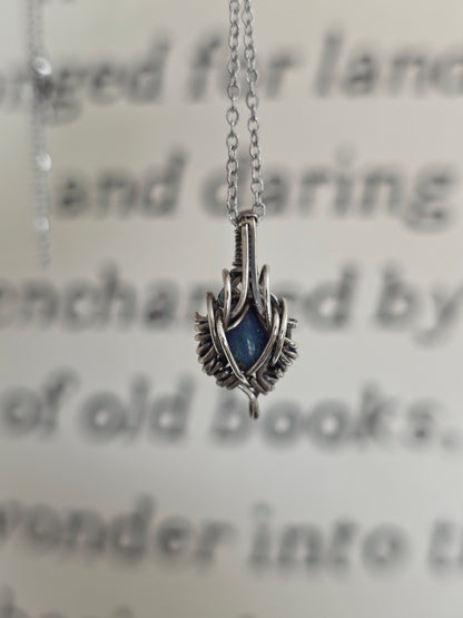 Australian Opal Sterling Silver Necklace