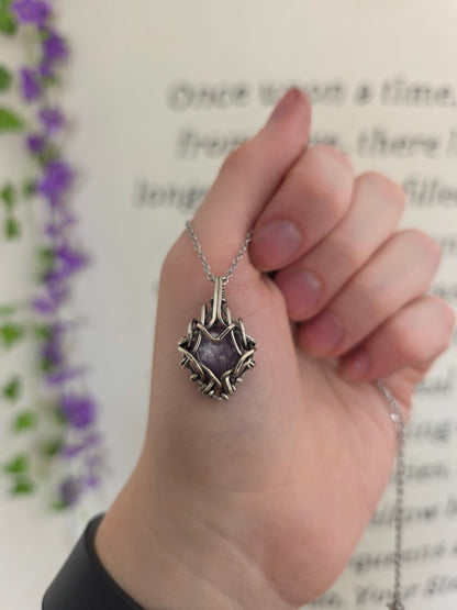 Lepidolite Sterling Silver Necklace | Design I