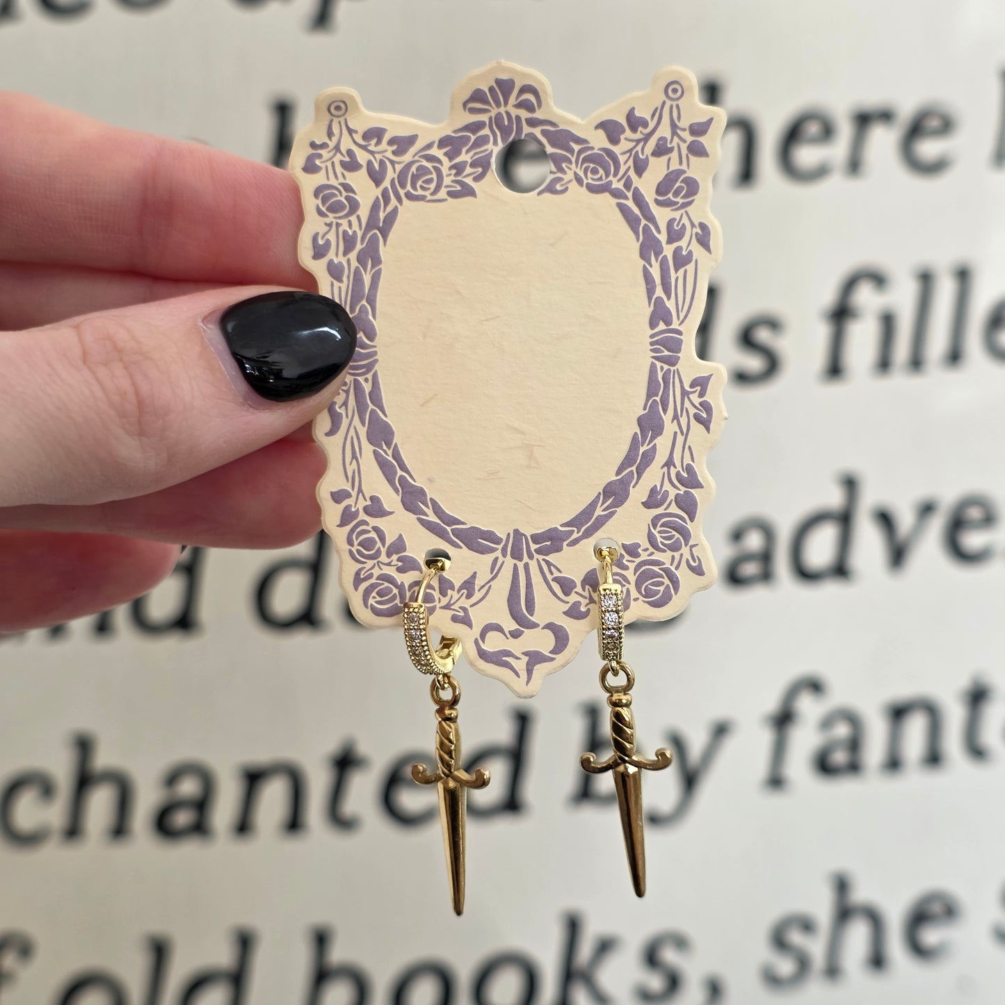 Gold Dagger Earrings