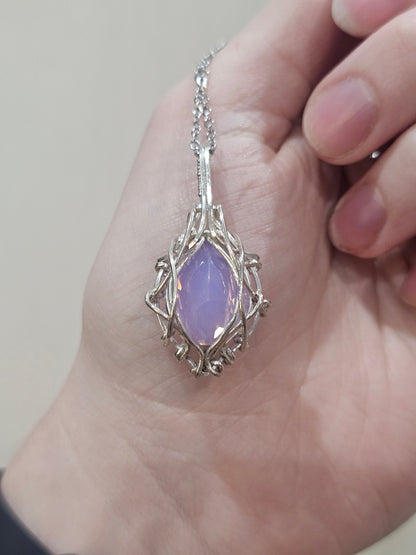 Lavender Quartz Sterling Silver Necklace