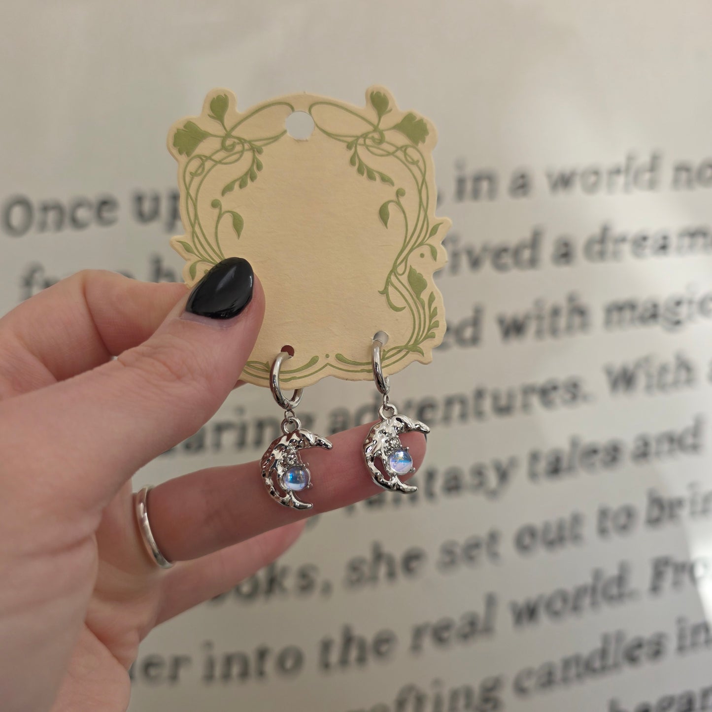 Silver Moon Earrings