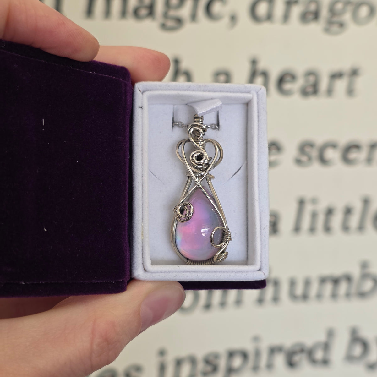 Gemmy Aura Opal Sterling Silver Necklace