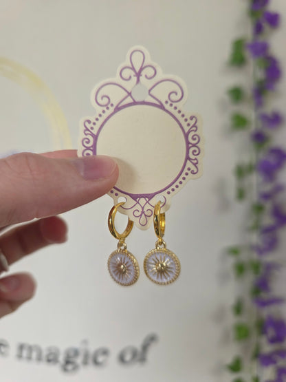 Gold Plated Sun Earrings