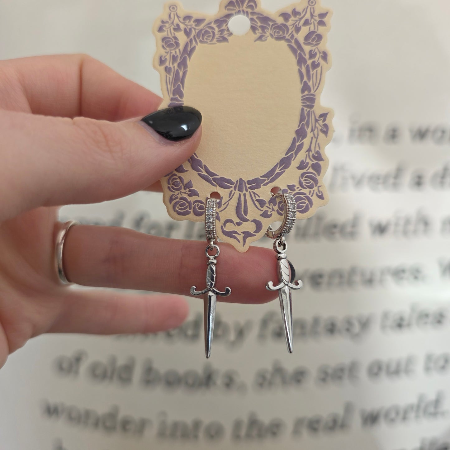 Silver Dagger Earrings