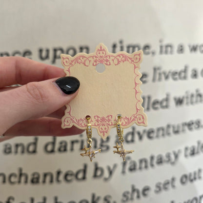 Gold Star Sparkly Earrings